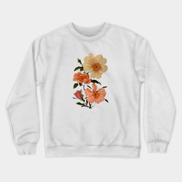 White and pink flower vector art design Crewneck Sweatshirt by Dope_Design